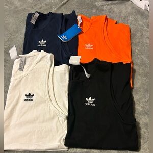 Adidas Men's Tank Tops - Navy, Orange, White and Black